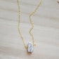 Natural Raw Howlite Necklace, Sterling or Gold Filled
