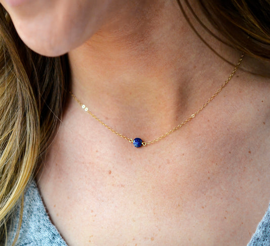 Small Lapis Lazuli Necklace