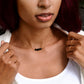 Black Tourmaline Necklace, Polished Tourmaline Necklace, Sterling Silver or 14k Gold Filled, Protection Empath Pendant, Dainty, For Women